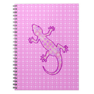 Tribal batik Gecko - Orchid und Muschel pink Notizblock
