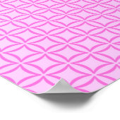 Tribal batik Gecko - Orchid und Muschel pink Poster (Ecke)