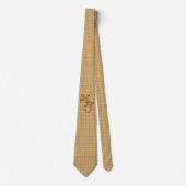 Tribal Batik Gecko - Rost, Bernstein und Bein Krawatte (Vorderseite)