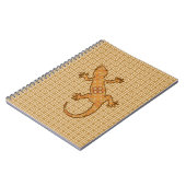 Tribal Batik Gecko - Rost, Bernstein und Bein Notizblock (Linke Seite)