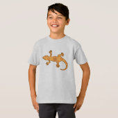 Tribal Batik Gecko - Rost, Bernstein und Bein T-Shirt (Vorne ganz)