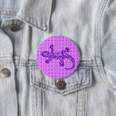 Tribal batik Gecko - Violett und Amethyst lila Button (Beispiel)