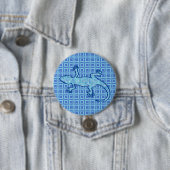 Tribal batik Gecko - Weiches denim blau Button (Beispiel)