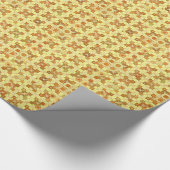 Tribal Batik - goldgelb, braun und braun Geschenkpapier (Ecke)