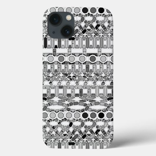 Tribal Batik - Grautöne Case-Mate iPhone Hülle (Rückseite)