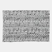Tribal Batik - Grautöne Handtuch (Horizontal)