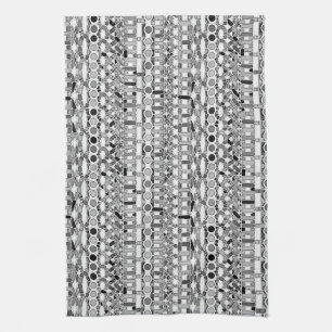 Tribal Batik - Grautöne Handtuch