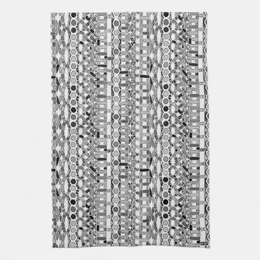 Tribal Batik - Grautöne Handtuch (Vertikal)