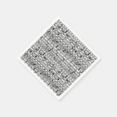 Tribal Batik - Grautöne Serviette (Ecke)