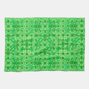 Tribal Batik - grüne Farbtöne Geschirrtuch