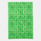 Tribal Batik - grüne Farbtöne Geschirrtuch (Vertikal)