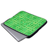 Tribal Batik - grüne Farbtöne Laptopschutzhülle (Vorne Knopf)