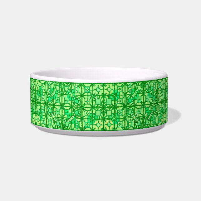 Tribal Batik - grüne Farbtöne Napf (Links)