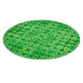 Tribal Batik - grüne Farbtöne Schneidebrett (Ecke)