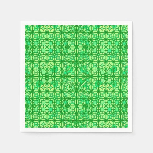 Tribal Batik - grüne Farbtöne Serviette (Vorderseite)