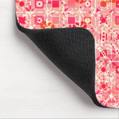 Tribal Batik - Korallenrosa, Korallenorange und -c Mousepad (Ecke)