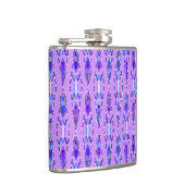 Tribal Batik - Lavender, Blue und Violet Flachmann (Rechts)