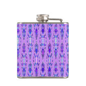 Tribal Batik - Lavender, Blue und Violet Flachmann (Rückseite)