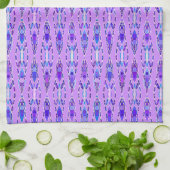 Tribal Batik - Lavender, Blue und Violet Geschirrtuch (Gefaltet)