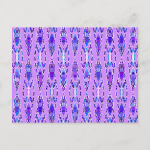 Tribal Batik - Lavender, Blue und Violet Postkarte