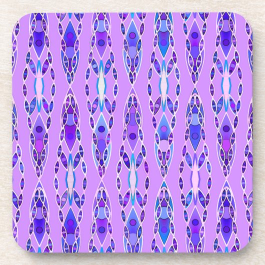 Tribal Batik - Lavender, Blue und Violet Untersetzer (Vorderseite)