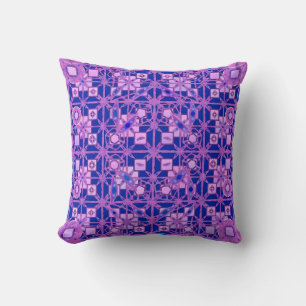 Tribal-Batik - lila Schattierungen Kissen