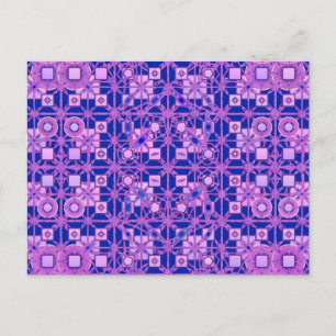 Tribal-Batik - lila Schattierungen Postkarte
