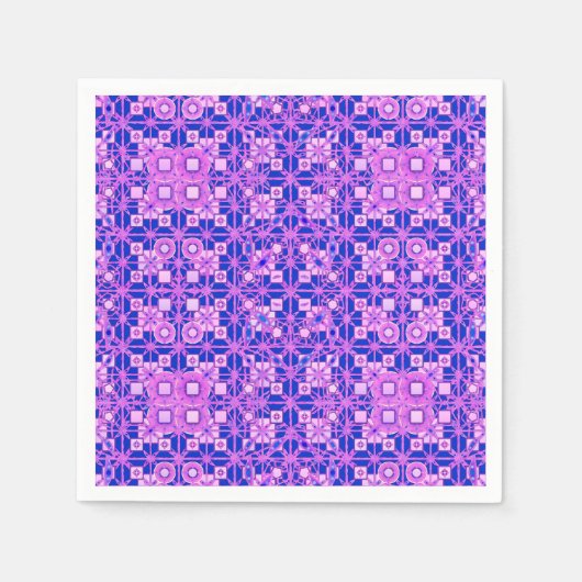 Tribal-Batik - lila Schattierungen Serviette (Vorderseite)
