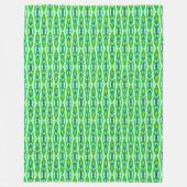 Tribal Batik - Mint, Smaragdgrün und blau Fleecedecke (Vorderseite)