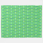 Tribal Batik - Mint, Smaragdgrün und blau Fleecedecke (Vorderseite (Horizontal))