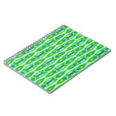 Tribal Batik - Mint, Smaragdgrün und blau Notizblock (Linke Seite)