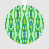 Tribal Batik - Mint, Smaragdgrün und blau Ornament (Rückseite)