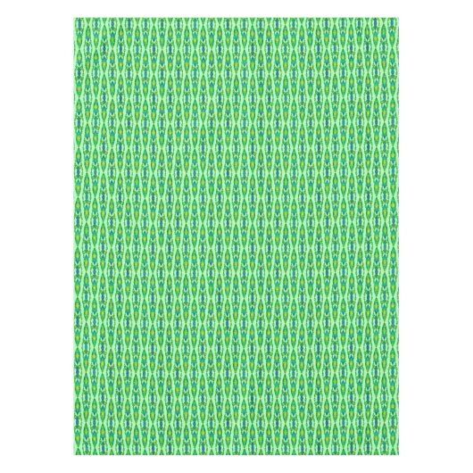 Tribal Batik - Mint, Smaragdgrün und blau Tischdecke (Vorderseite)