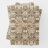 Tribal Batik Muster in Coffee Brown und Beige Geschenkpapier Set (Beispiel)