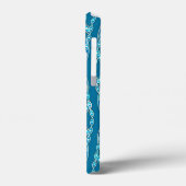 Tribal Batik - Ocean Blue und Aqua Case-Mate iPhone Hülle (Rückseite / Links)
