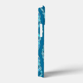 Tribal Batik - Ocean Blue und Aqua Case-Mate iPhone Hülle (Rückseite / Rechts)