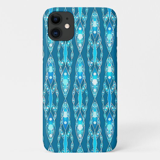 Tribal Batik - Ocean Blue und Aqua Case-Mate iPhone Hülle (Rückseite)