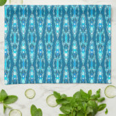Tribal Batik - Ocean Blue und Aqua Geschirrtuch (Gefaltet)