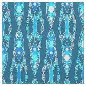 Tribal Batik - Ocean Blue und Aqua Stoff (Nahaufnahme)