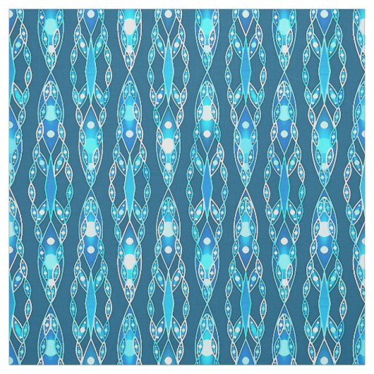 Tribal Batik - Ocean Blue und Aqua Stoff (Muster)