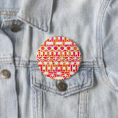 Tribal Batik - Orange- und Rosatöne Button (Beispiel)