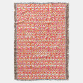Tribal Batik - Orange- und Rosatöne Decke (Vorderseite Vertikal)
