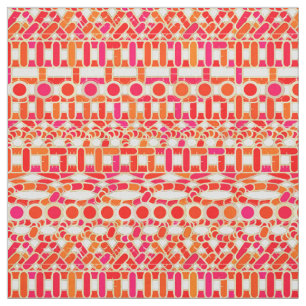 Tribal Batik - Orange- und Rosatöne Stoff