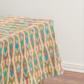 Tribal Batik - Pfirsichrosa und Türkis Tischdecke (Beispiel)