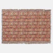 Tribal Batik Print, Braun, Rost und Erdton Decke (Vorderseite)