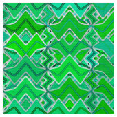 Tribal Batik Print, Jade Green und Lime Green Stoff (Nahaufnahme)