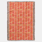 Tribal Batik Print, Mandarin und Light Orange Decke (Vorderseite Vertikal)
