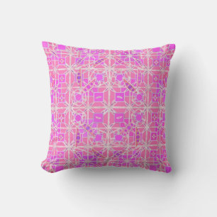 Tribal-Batik - Rosa-Farbtöne Kissen
