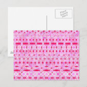 Tribal-Batik - Rosa-Farbtöne Postkarte (Vorne/Hinten)