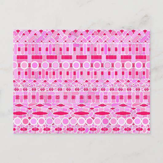 Tribal-Batik - Rosa-Farbtöne Postkarte (Vorderseite)